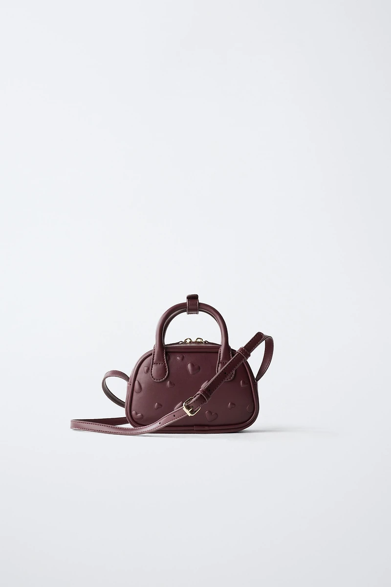 MINI HEART BOWLING CROSSBODY BAG