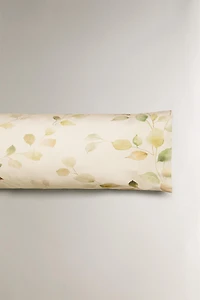SATEEN PILLOWCASE WITH LEAF PRINT