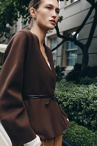 BELTED CARDIGAN