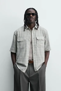 RELAXED FIT PLAID SHIRT