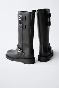 TALL BIKER BOOTS