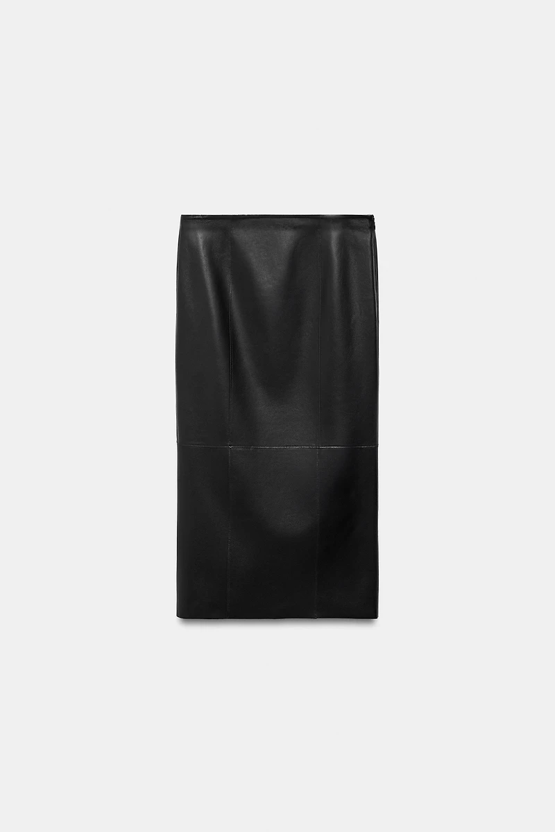 100% LEATHER SKIRT ZW COLLECTION LIMITED EDITION