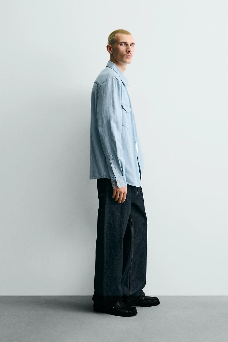 CHEMISE EN DENIM WESTERN