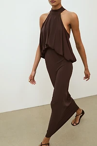 BALLOON HALTER DRESS