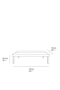 TABLE BASSE BOIS ET CUIR