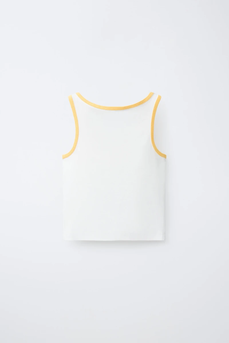 T-SHIRT SANS MANCHES À IMPRIMÉ