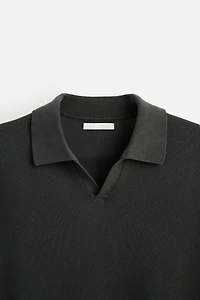 TEXTURED KNIT POLO