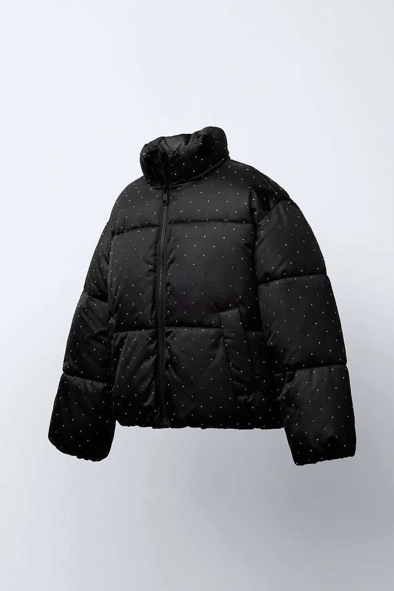 RHINESTONE PUFFER JACKET