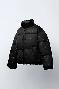 RHINESTONE PUFFER JACKET