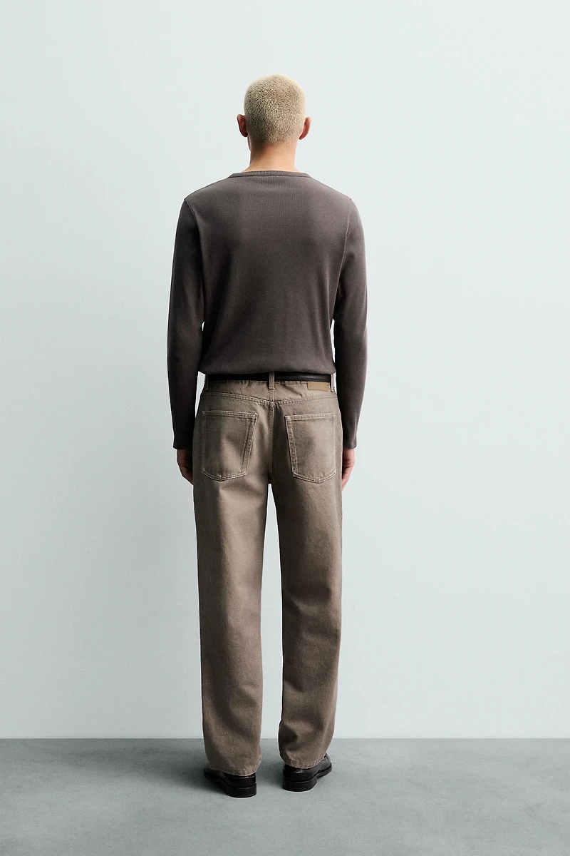 PRINTED WASHED STRAIGHT FIT JEANS