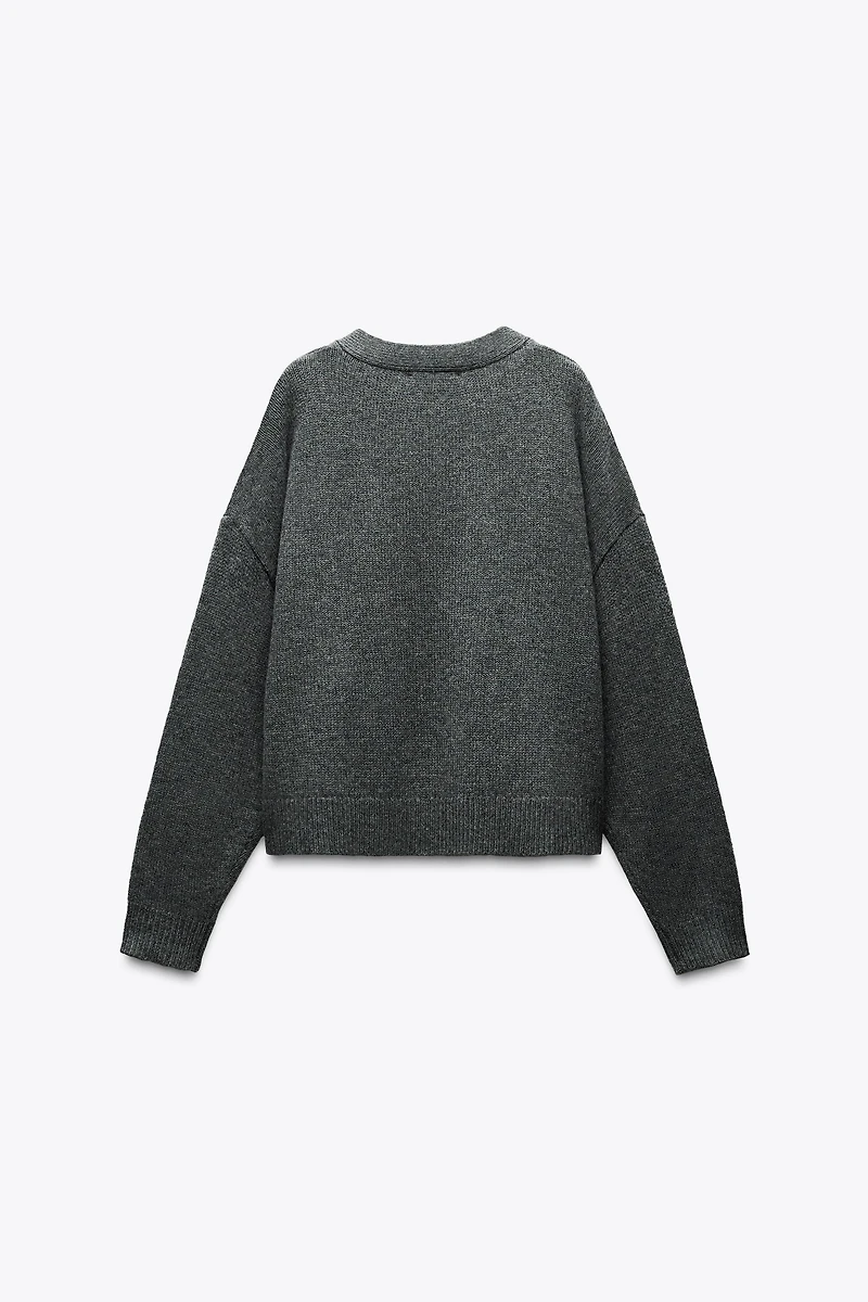 VESTE BOUTON DORÉ 100 % LAINE