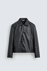 BOXY FIT LEATHER JACKET