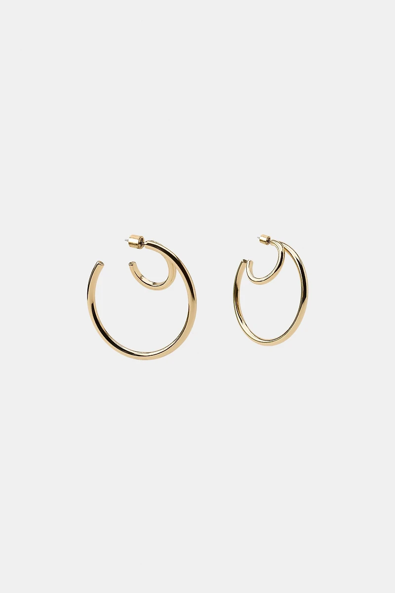 DOUBLE HOOP EARRINGS