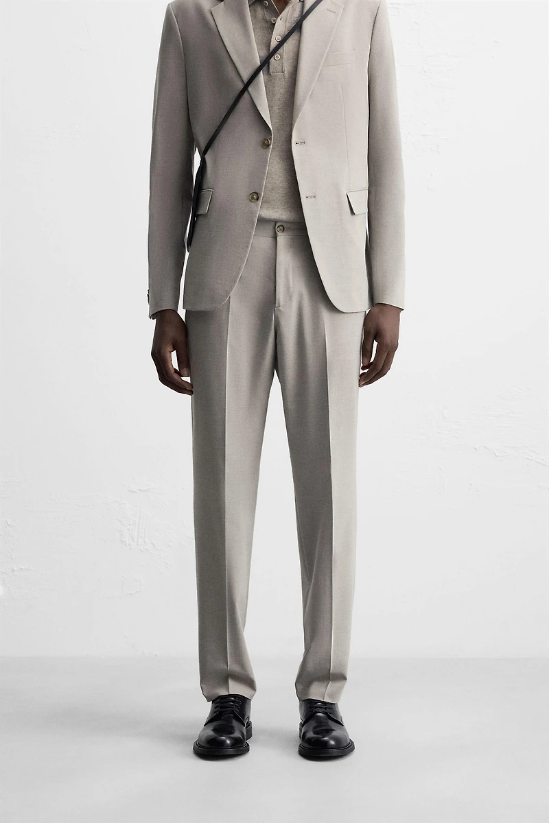 TEXTURED SUIT PANTS
