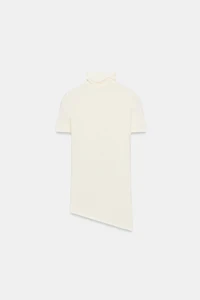 HAUT ASYMÉTRIQUE À COL ROULÉ