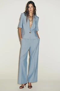 CROPPED SHORT SLEEVE BLAZER