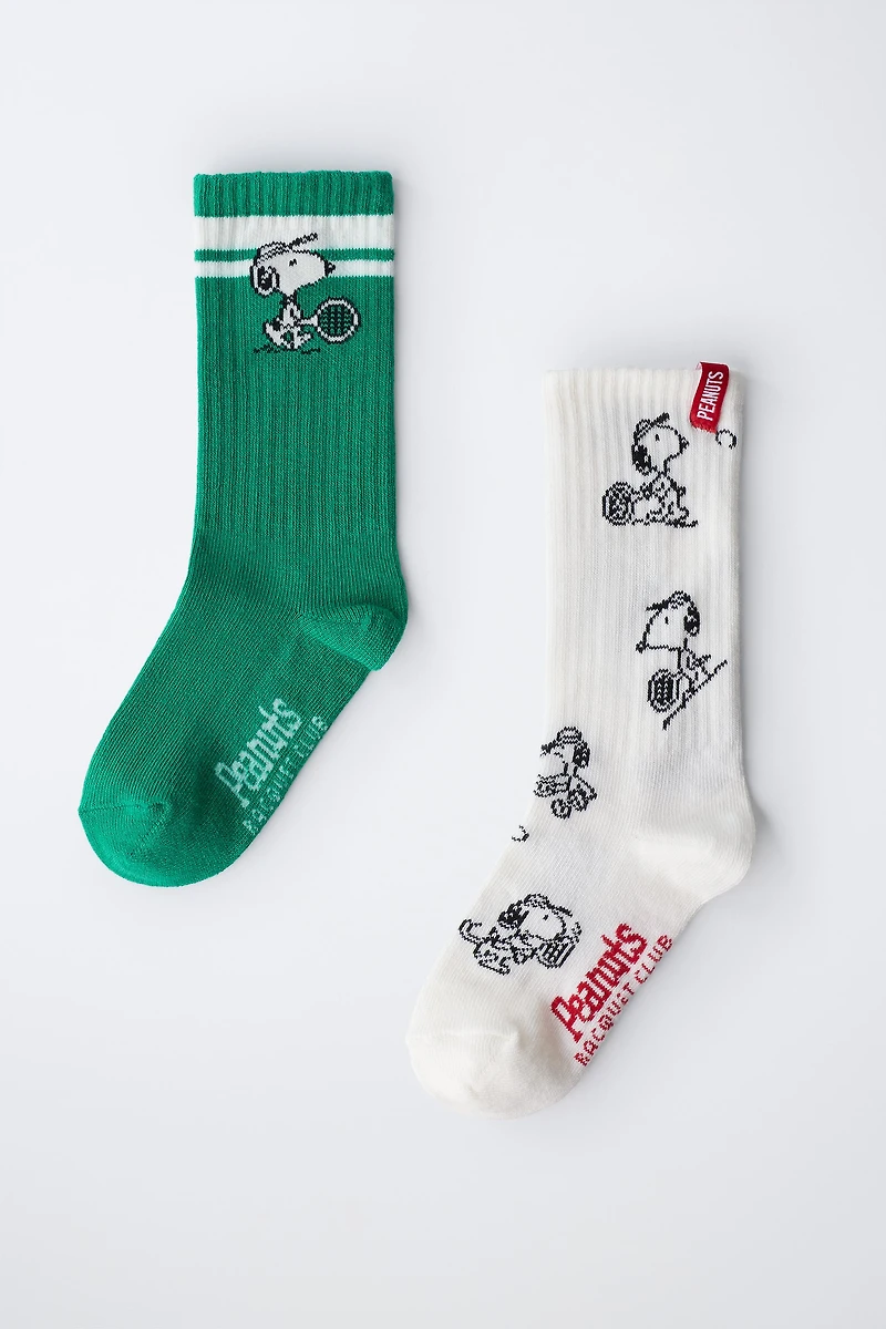 LOT DE DEUX CHAUSSETTES MONTANTES SNOOPY PEANUTS™