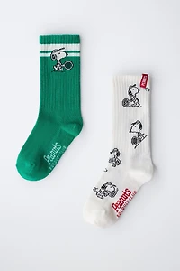 LOT DE DEUX CHAUSSETTES MONTANTES SNOOPY PEANUTS™