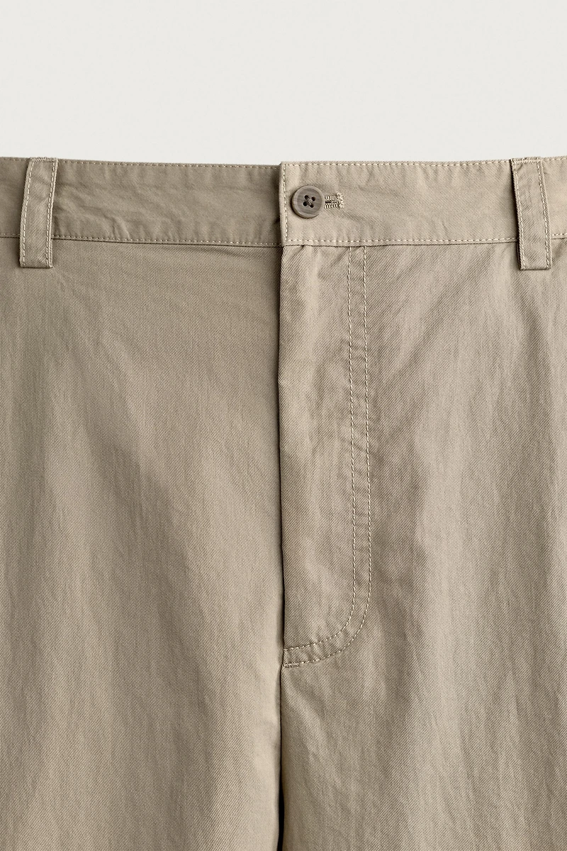 RELAXED FIT DARTED PANTS
