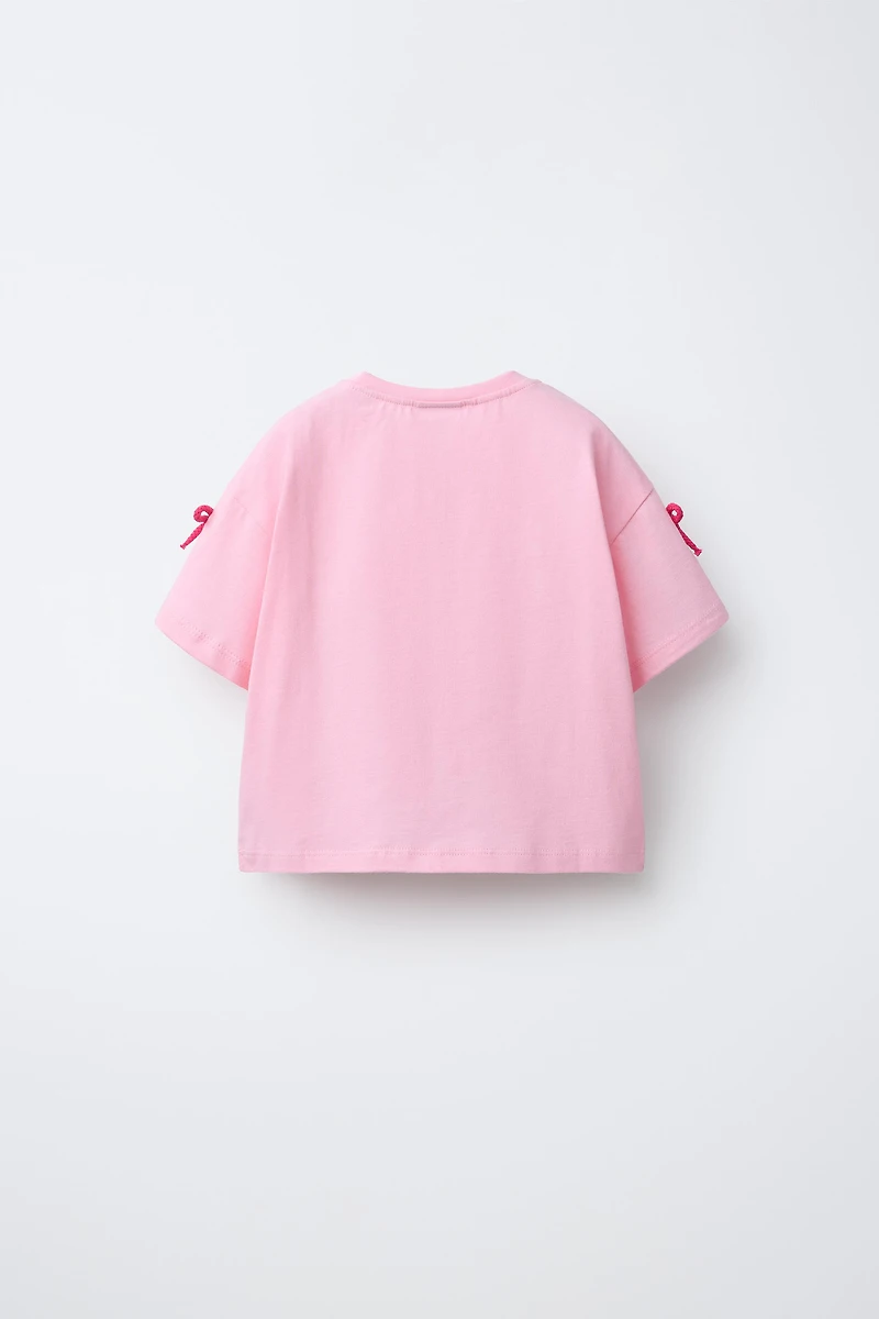 CROCHET FLOWER T-SHIRT