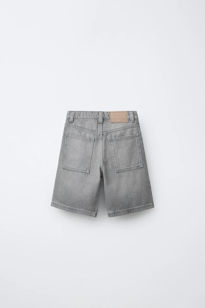 BERMUDA EN JEAN RELAXED BAGGY