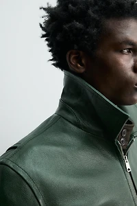 BLOUSON BOMBER EN CUIR