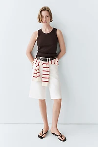 Cotton blend halter top