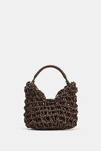 SAC À MAIN TRESSÉ SURPIQÛRES