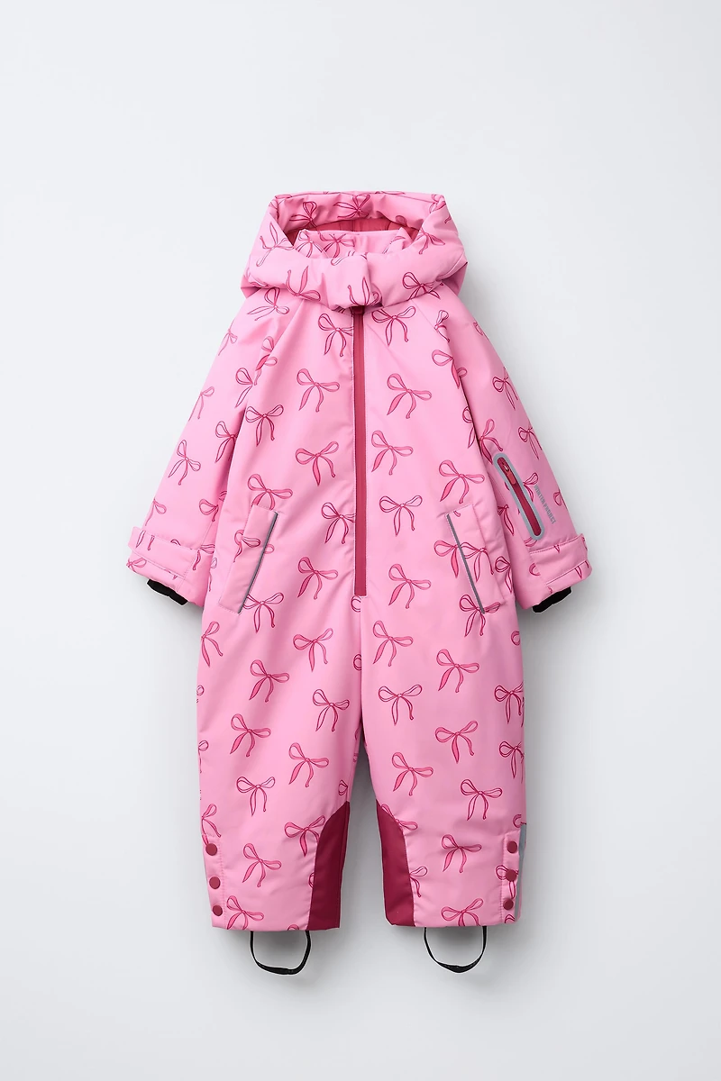 WATER RESISTANT AND WINDPROOF BOWS LONG JUMPSUIT