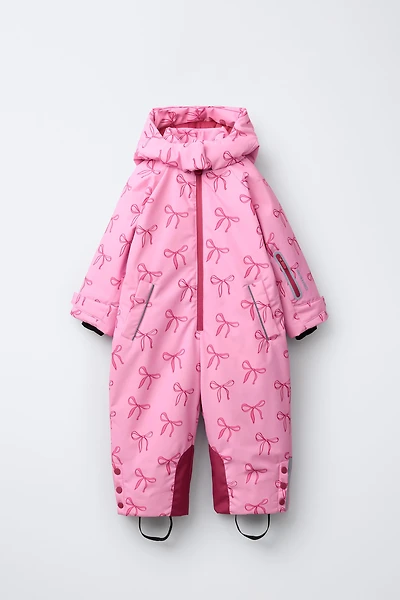 WATER RESISTANT AND WINDPROOF BOWS LONG JUMPSUIT