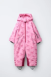 WATER RESISTANT AND WINDPROOF BOWS LONG JUMPSUIT