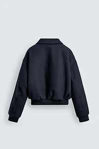 CROPPED FIT PADDED CLOTH JACKET