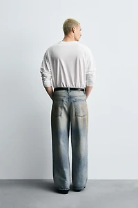 VINTAGE EFFECT BAGGY FIT JEANS