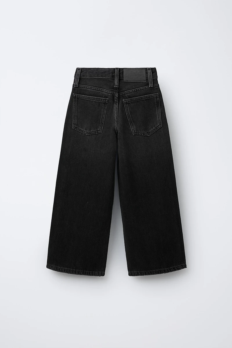 RIPPED WIDE LEG JEANS