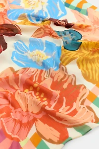 MODAL SILK FLORAL PRINT SCARF