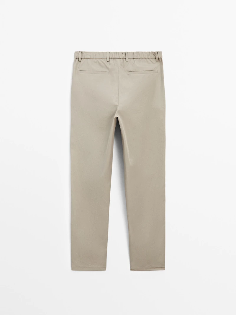 Semi-jogger fit trousers