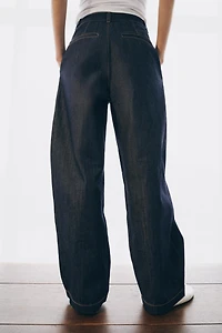 ZW COLLECTION HIGH WAISTED BALLOON PLEATED JEANS