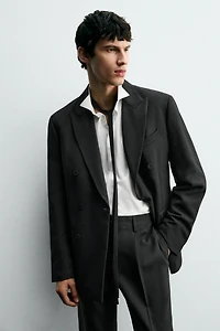 DOUBLE BREASTED TUXEDO BLAZER