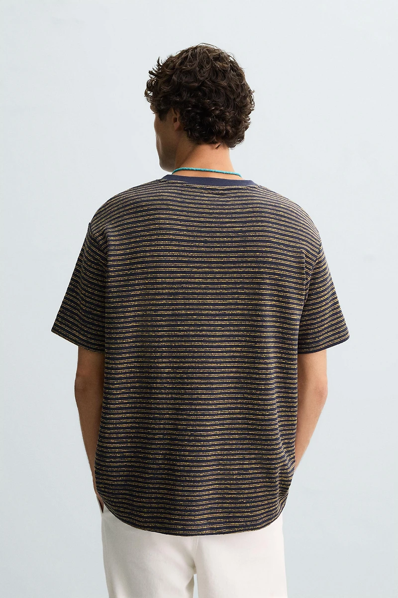 JACQUARD STRIPED T-SHIRT