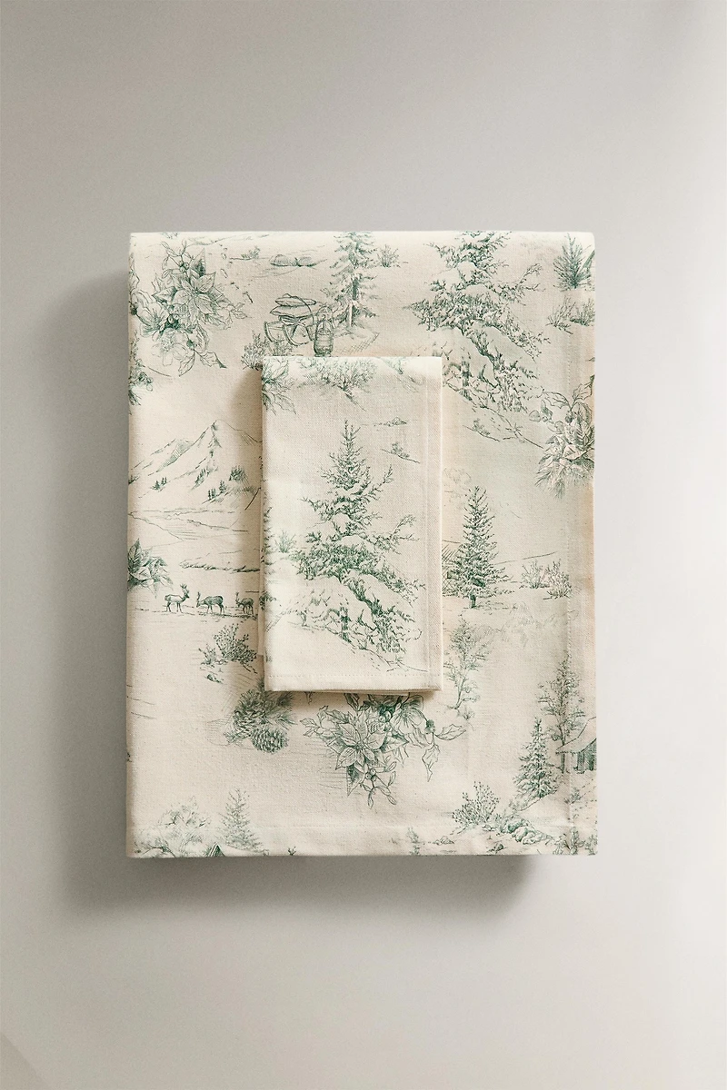 NAPPE COTON TOILE DE JOUY NOËL
