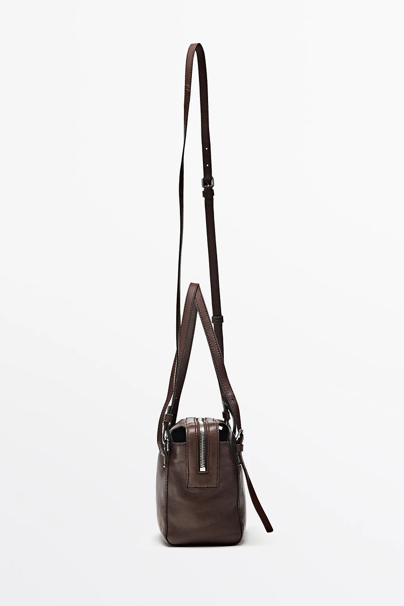 Sac cartable moyen en cuir nappa