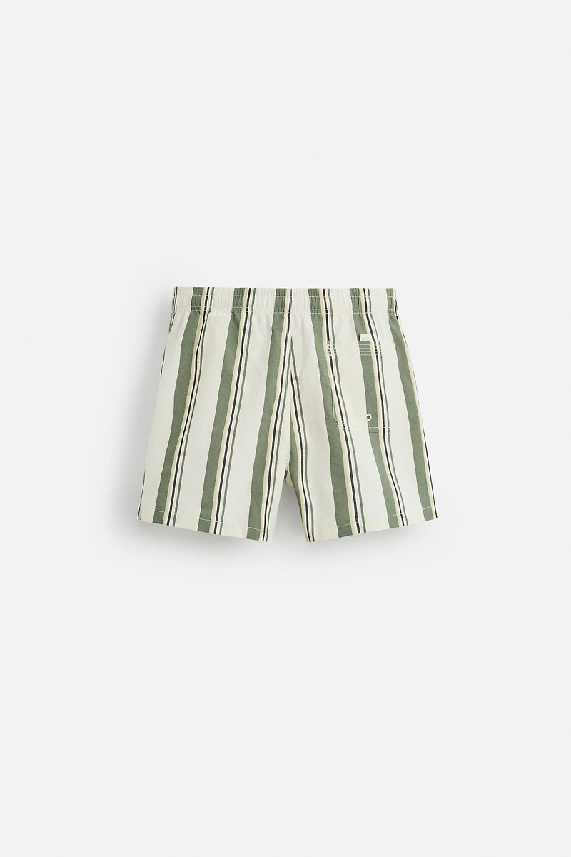 STRIPED MID-LENGTH SWIMSUIT