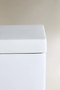 WHITE EARTHENWARE BATHROOM STORAGE JAR