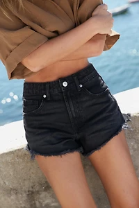 TRF MID-RISE MINI DENIM SHORTS