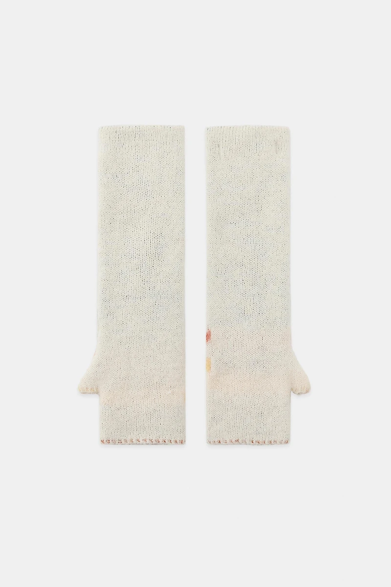PRINTED KNIT MITTENS