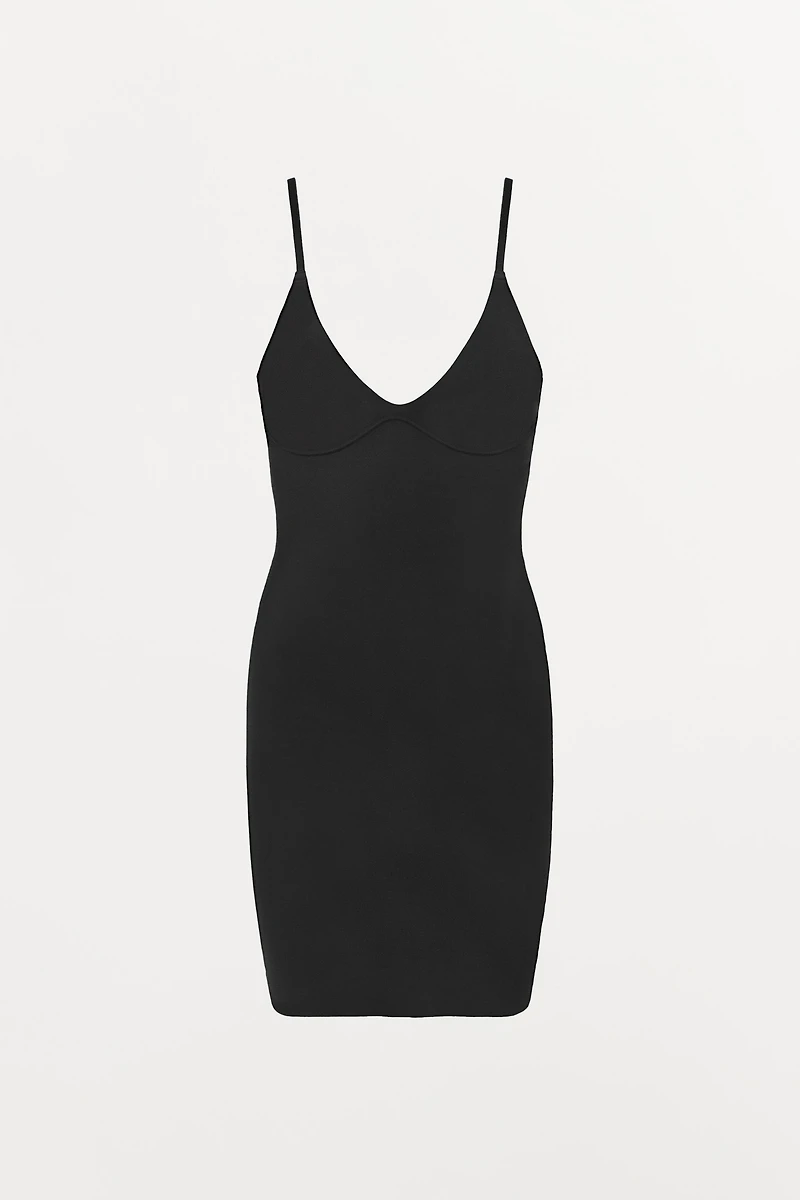 SHORT DRESS WITH POLYAMIDE