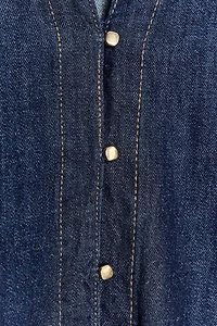 DENIM EFFECT BUTTON-UP SHIRT