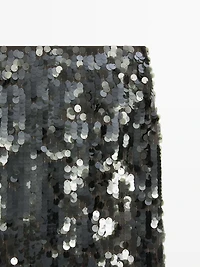 Midi skirt with sequins