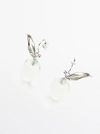 Mini boucles d'oreilles citron en verre