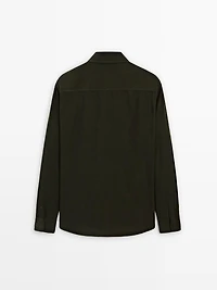 Regular fit needlecord shirt